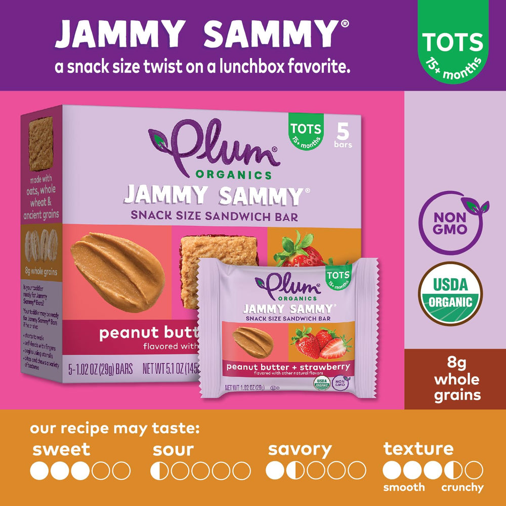 Plum Organics etiqueta de ingredientes orgánicos destacada y clara
