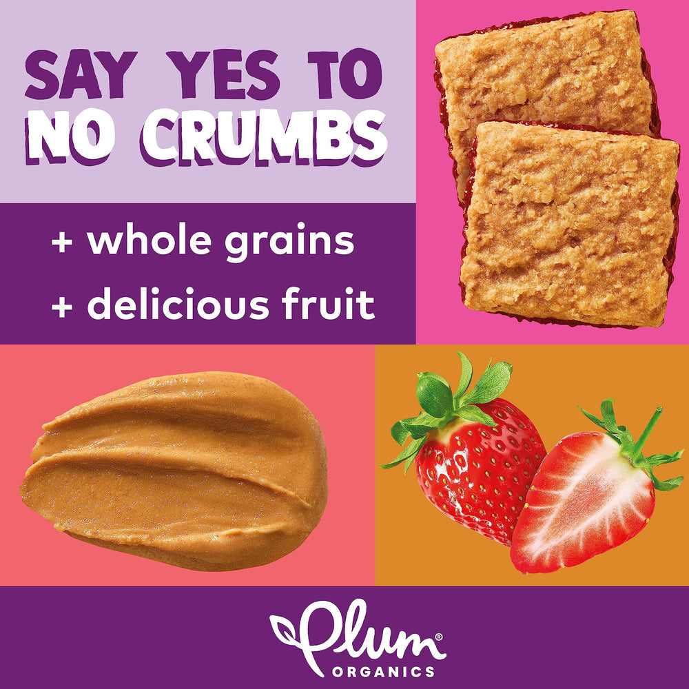 Plum Organics barrita en mano para comparar tamaño y porción ideal