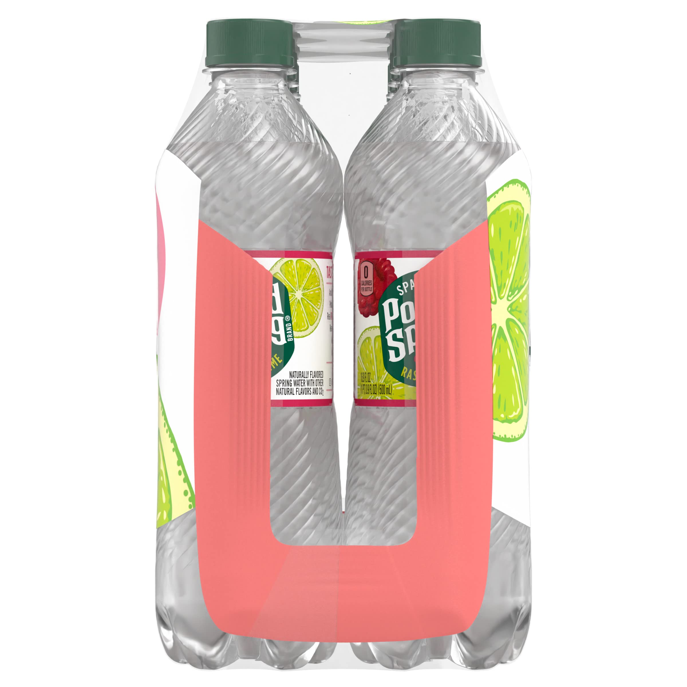 Poland Spring botella en mano para comparar tamaño y facilitar transporte