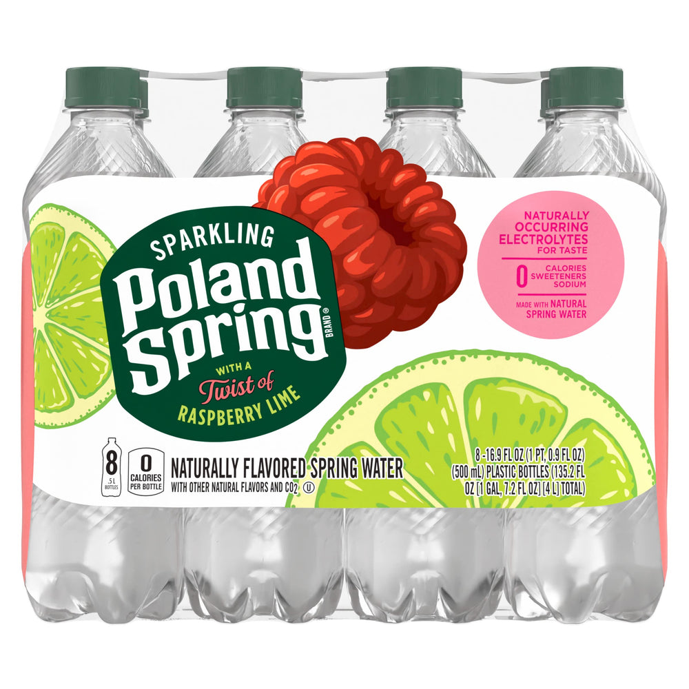 Poland Spring botella frontal pack de 8 muestra práctico para llevar