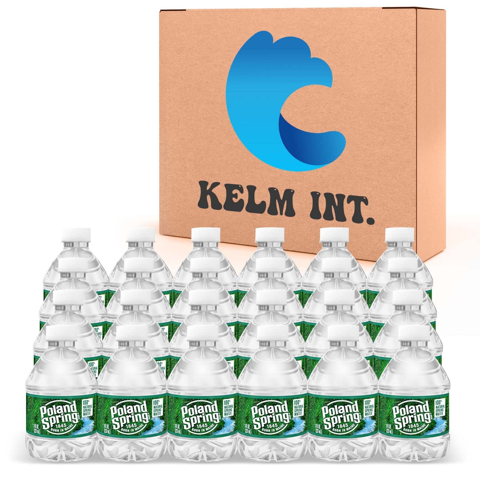 Kelm Int. Poland Spring mini frente del pack muestra conveniencia