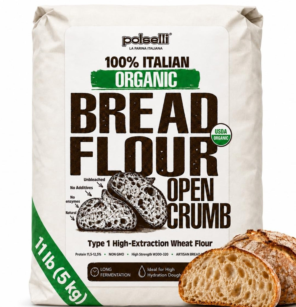 POLSELLI paquete frontal de 5 kg mostrando marca y bolsa resistente, ideal para panaderos