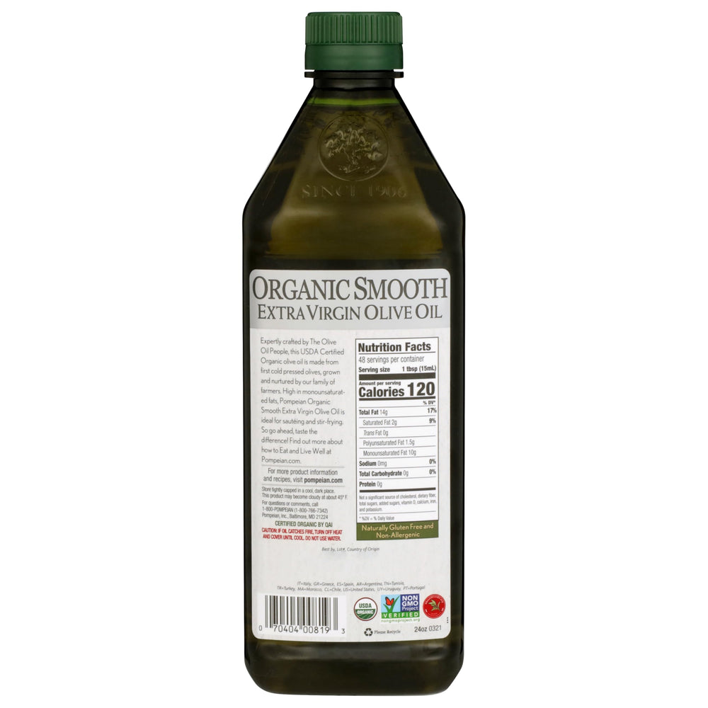 Pompeian vertido del aceite ilustrando control y fluidez para cocinar