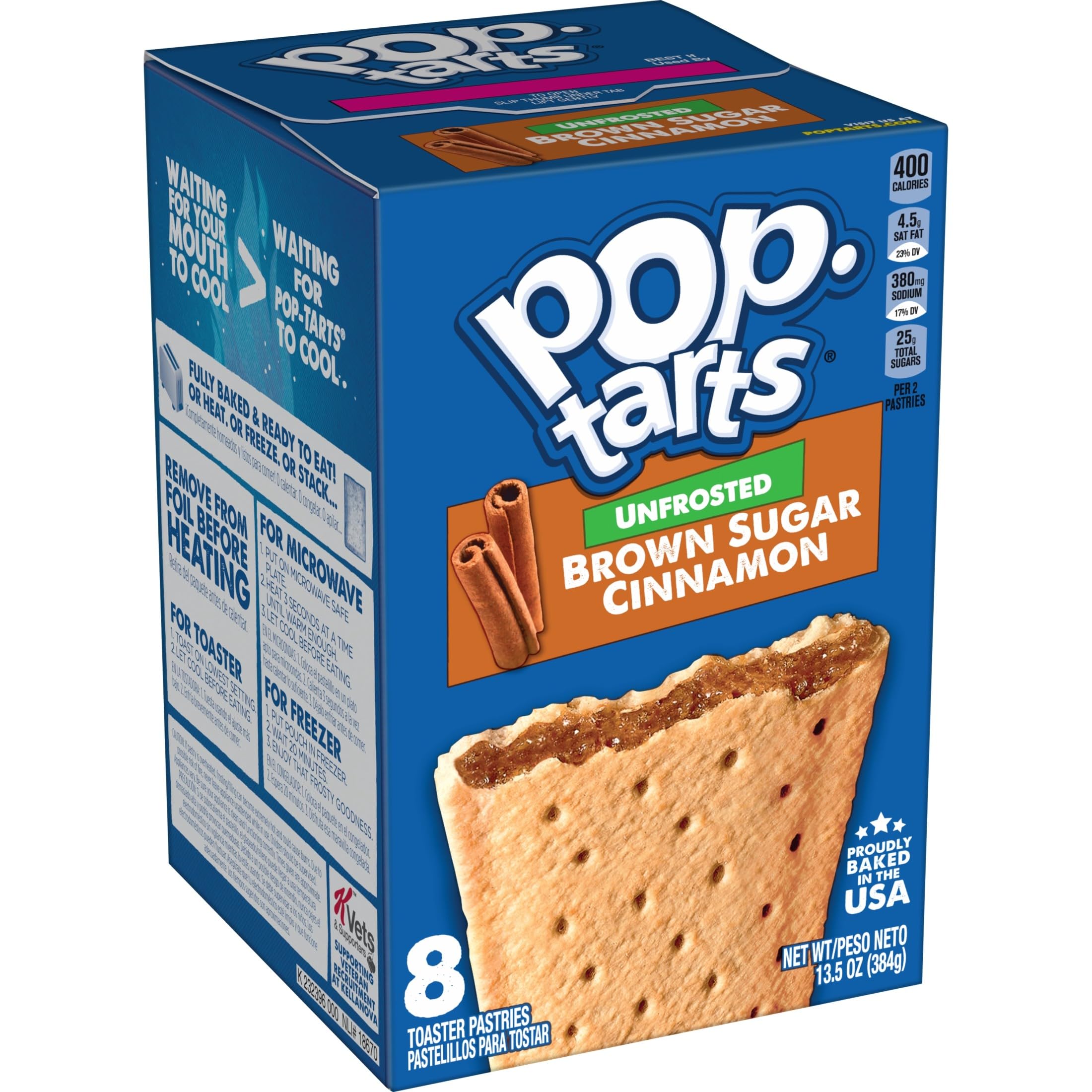 Pop-Tarts comparado con una mano para escala, demuestra tamaño portátil