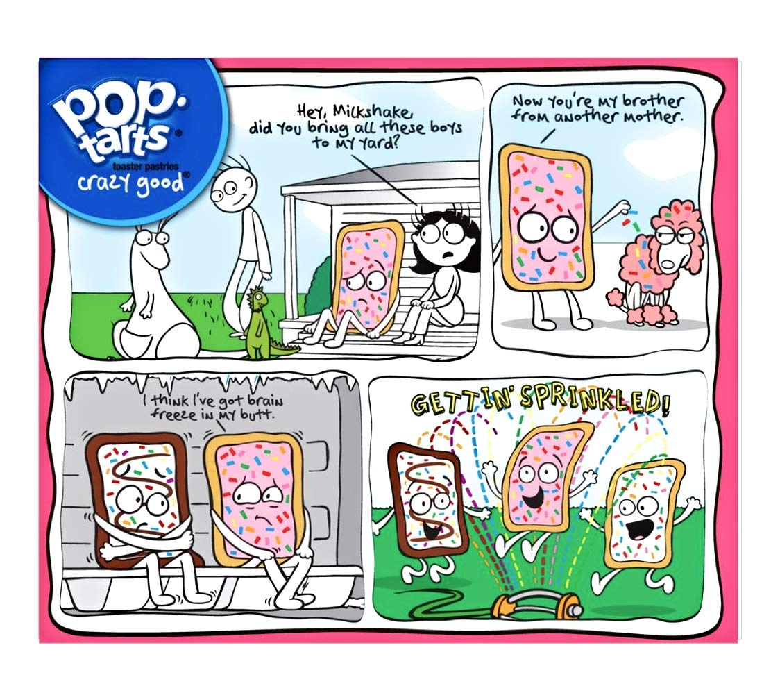 Pop-Tarts corte que muestra relleno cremoso de fresa, indica textura