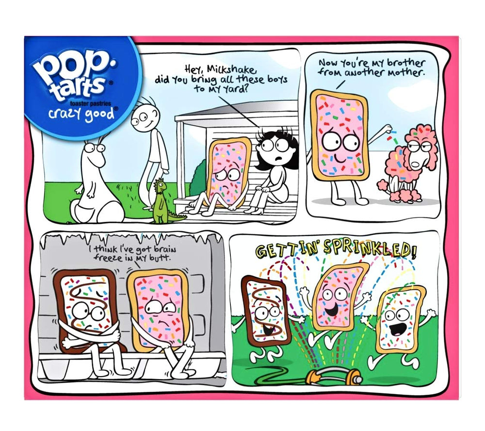 Pop-Tarts corte que muestra relleno cremoso de fresa, indica textura
