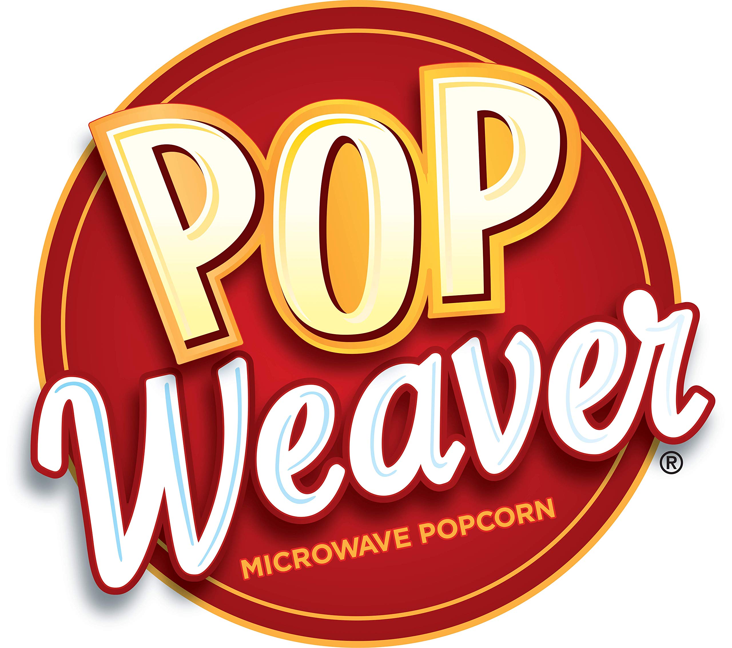 Pop Weaver caja abierta mostrando 22 bolsas, comparación de tamaño para porciones individuales