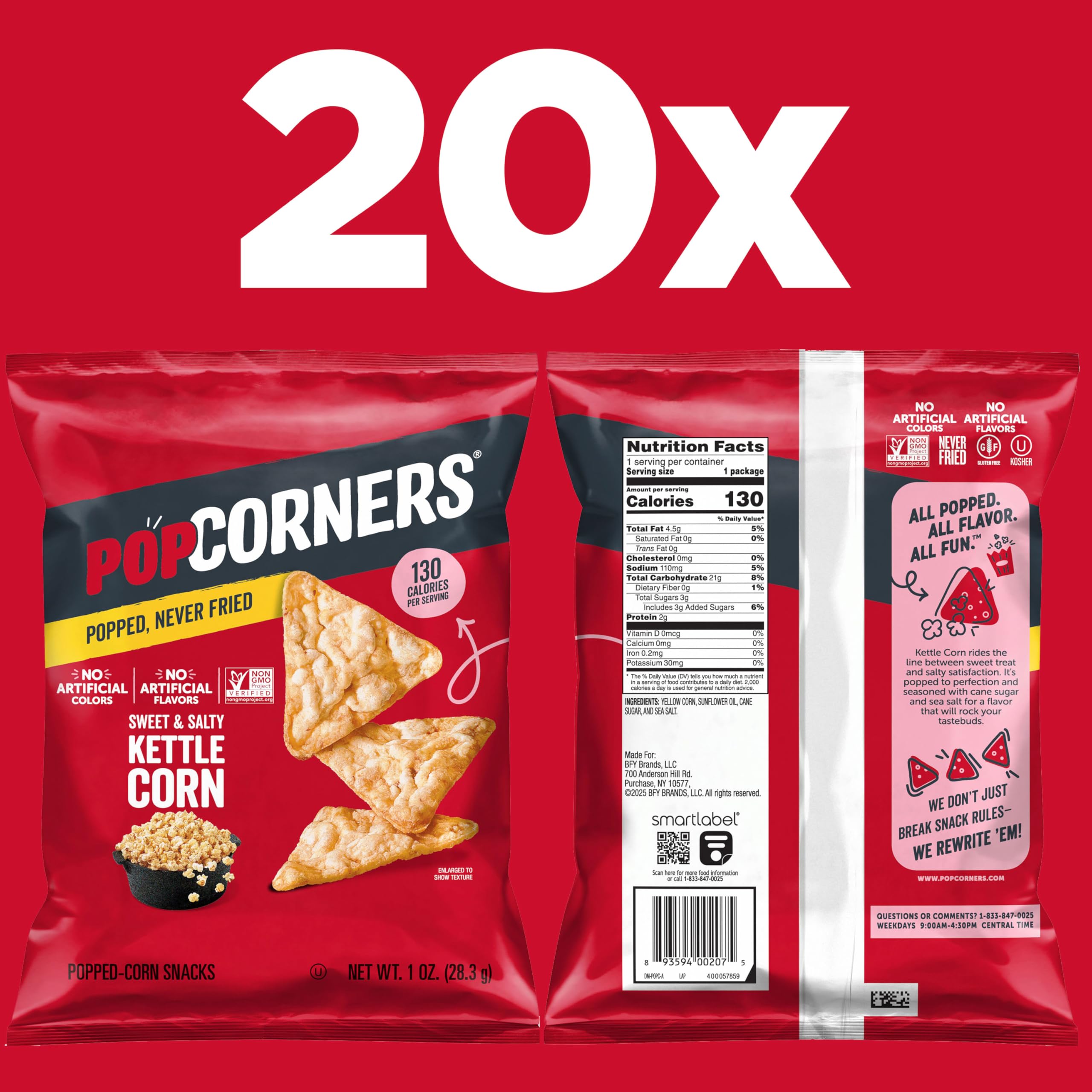 PopCorners primer plano de textura crujiente, beneficio: ligereza y crocancia