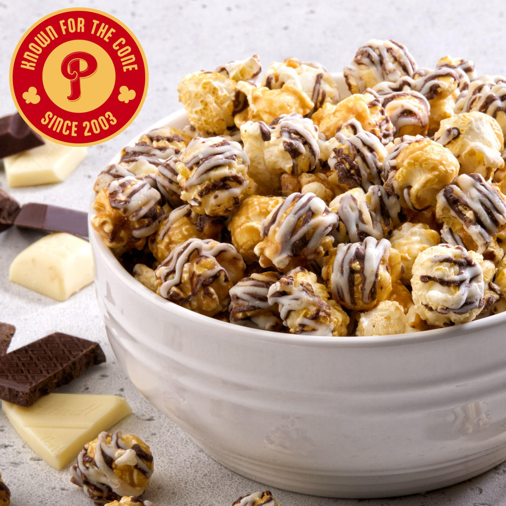 Popcornopolis caja con seis bolsas organizada para almacenamiento y regalo