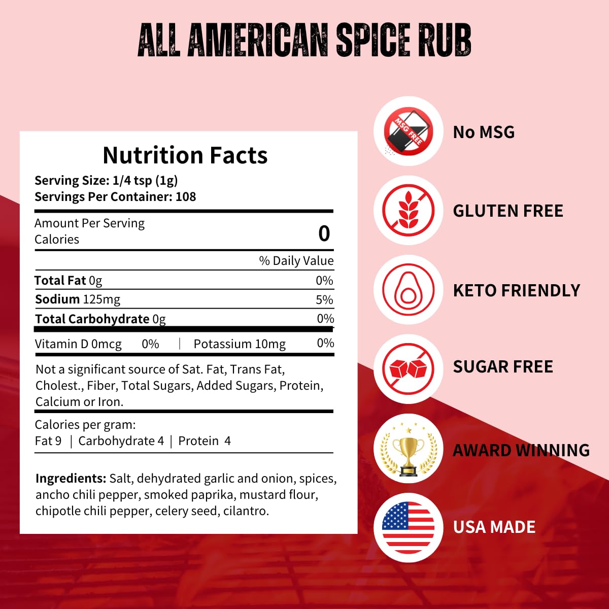 Pork Barrel BBQ Steak Rub frasco abierto con especias y resultado sabroso