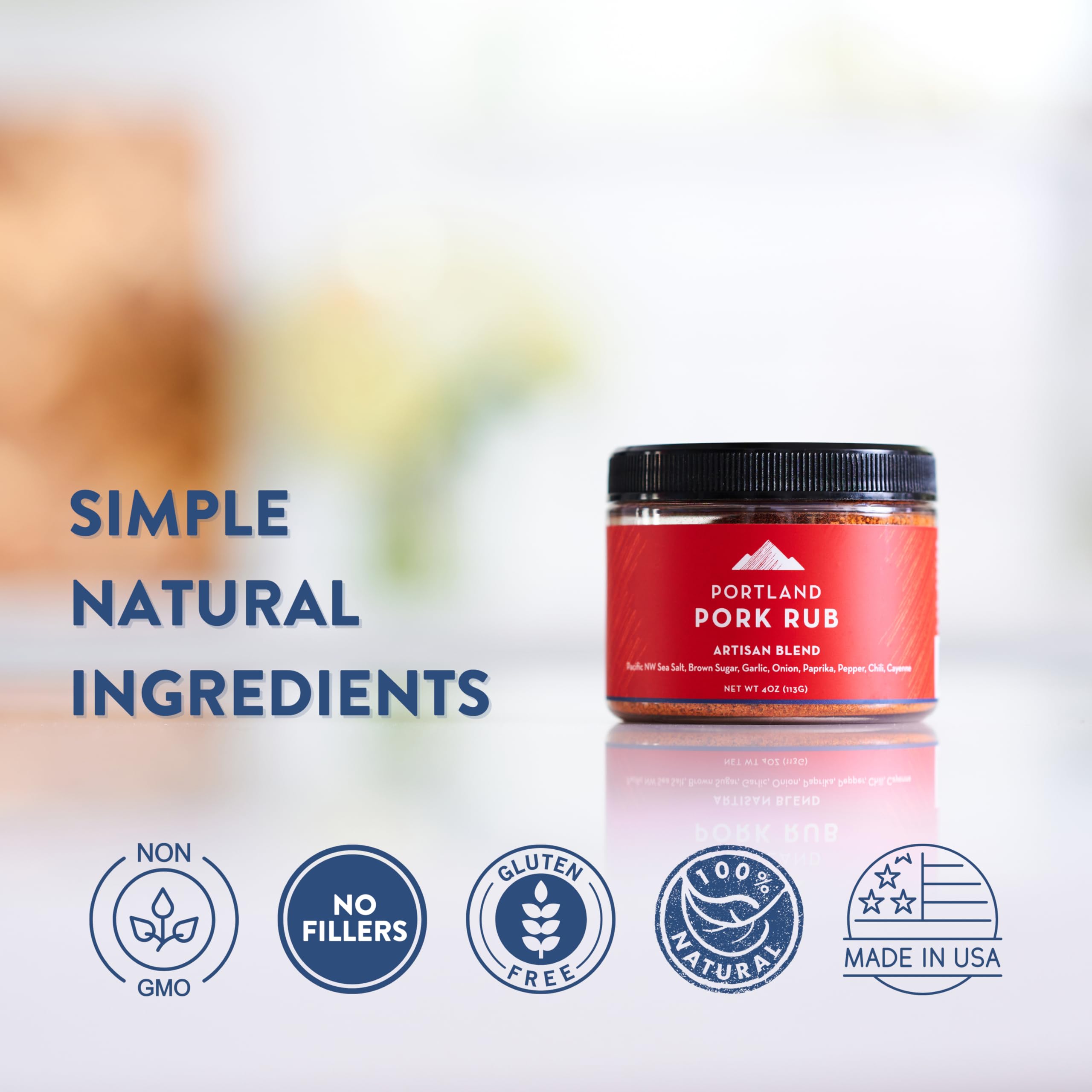 Portland Salt Co primer plano de textura para aplicación uniforme en alimentos