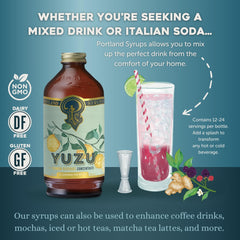 P Portland Syrups detalle de la textura del jarabe resaltando su brillo natural
