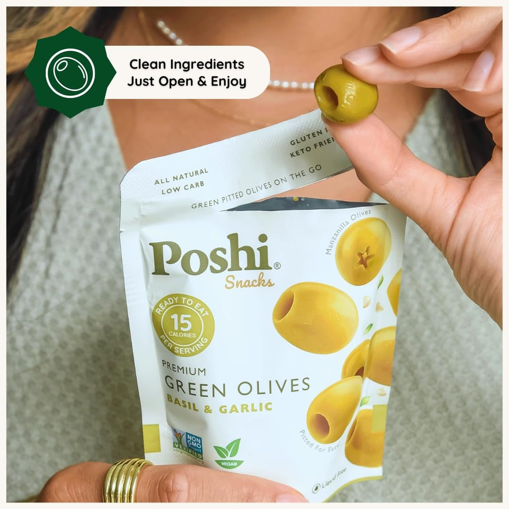 Poshi pack de 30 pouches apilados ideal para almacenamiento y eventos