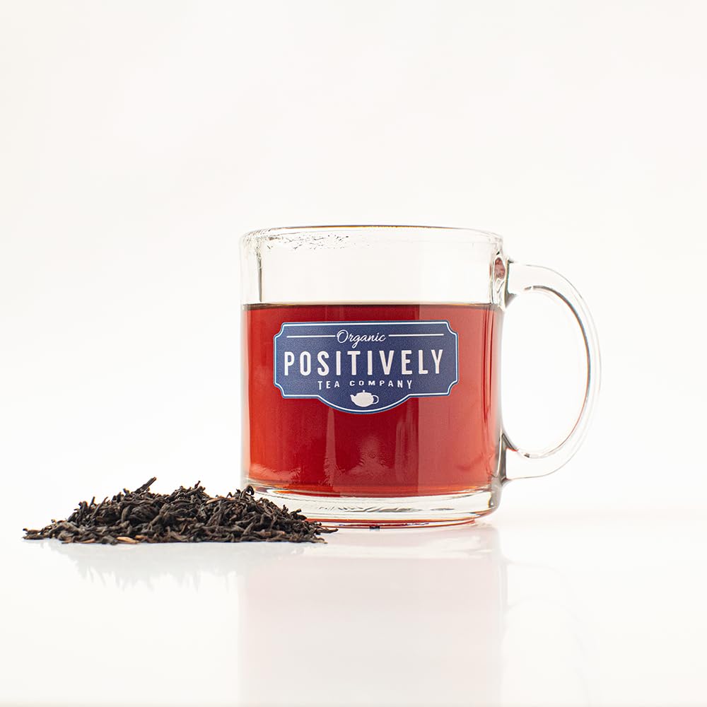 Organic Positively Tea bolsa de 16 onzas en comparación de tamaño