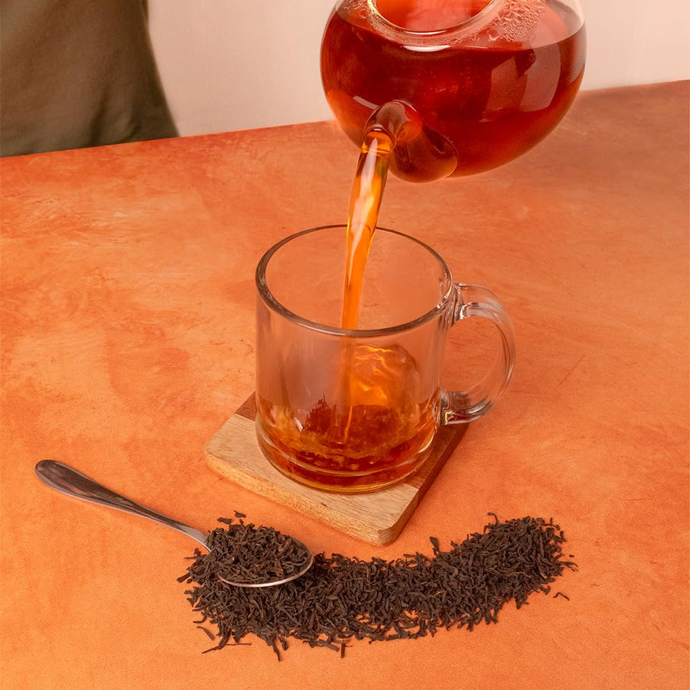 Organic Positively Tea etiqueta con certificaciones orgánicas visibles