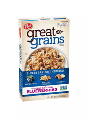 Post Great Grains cereal en tazón con leche listo para desayuno nutritivo