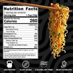 Power Noods textura de fideos cercana destacando fibra y apariencia apetecible