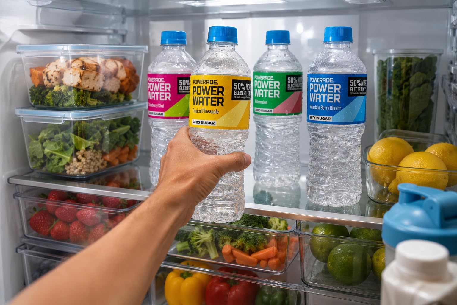 POWERADE bebida en sendero al aire libre como opción de rehidratación