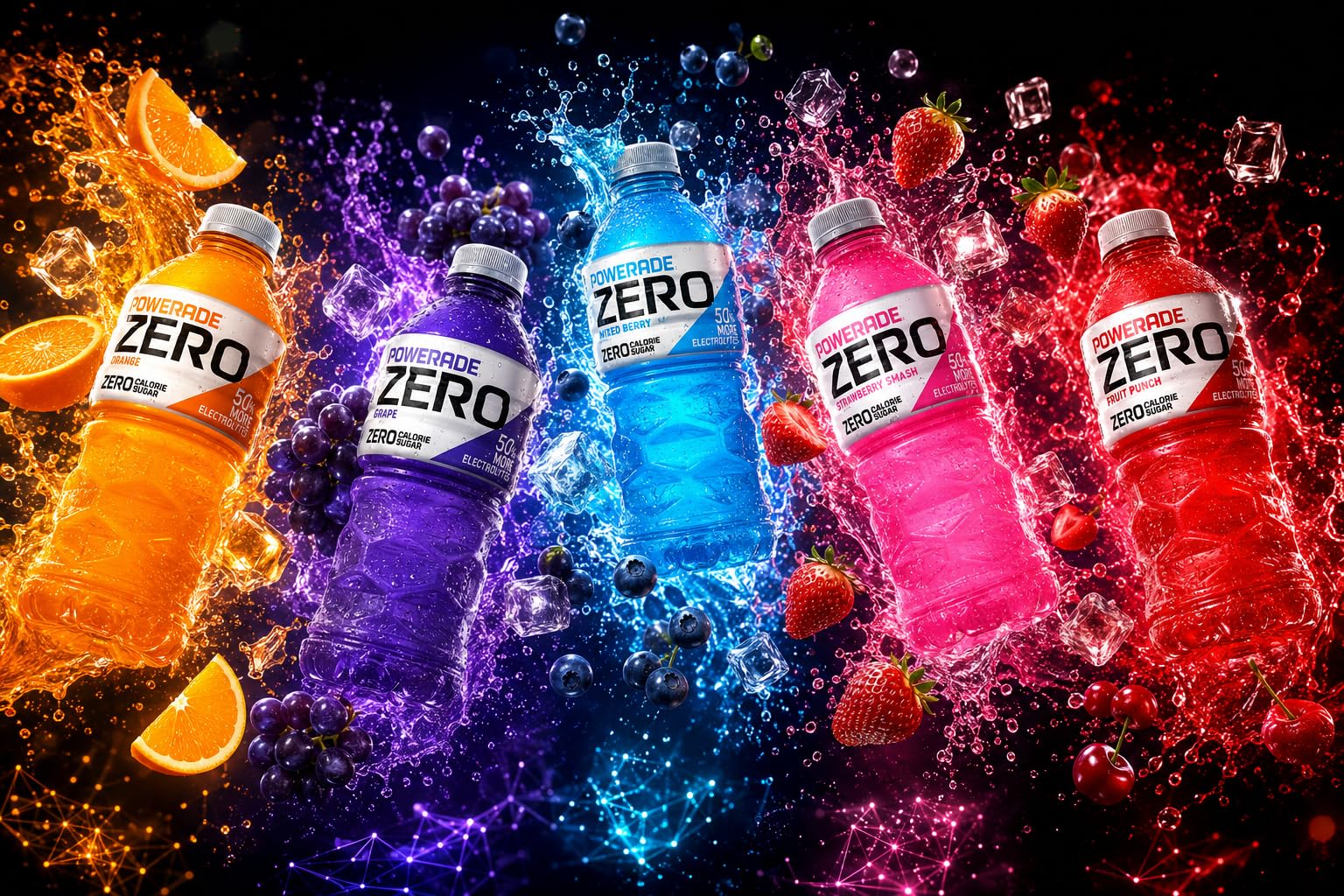 POWERADE Zero botella en mochila listA para entrenamiento y viaje