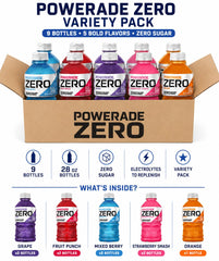 POWERADE Zero comparación de tamaño 28 oz para mayor duración