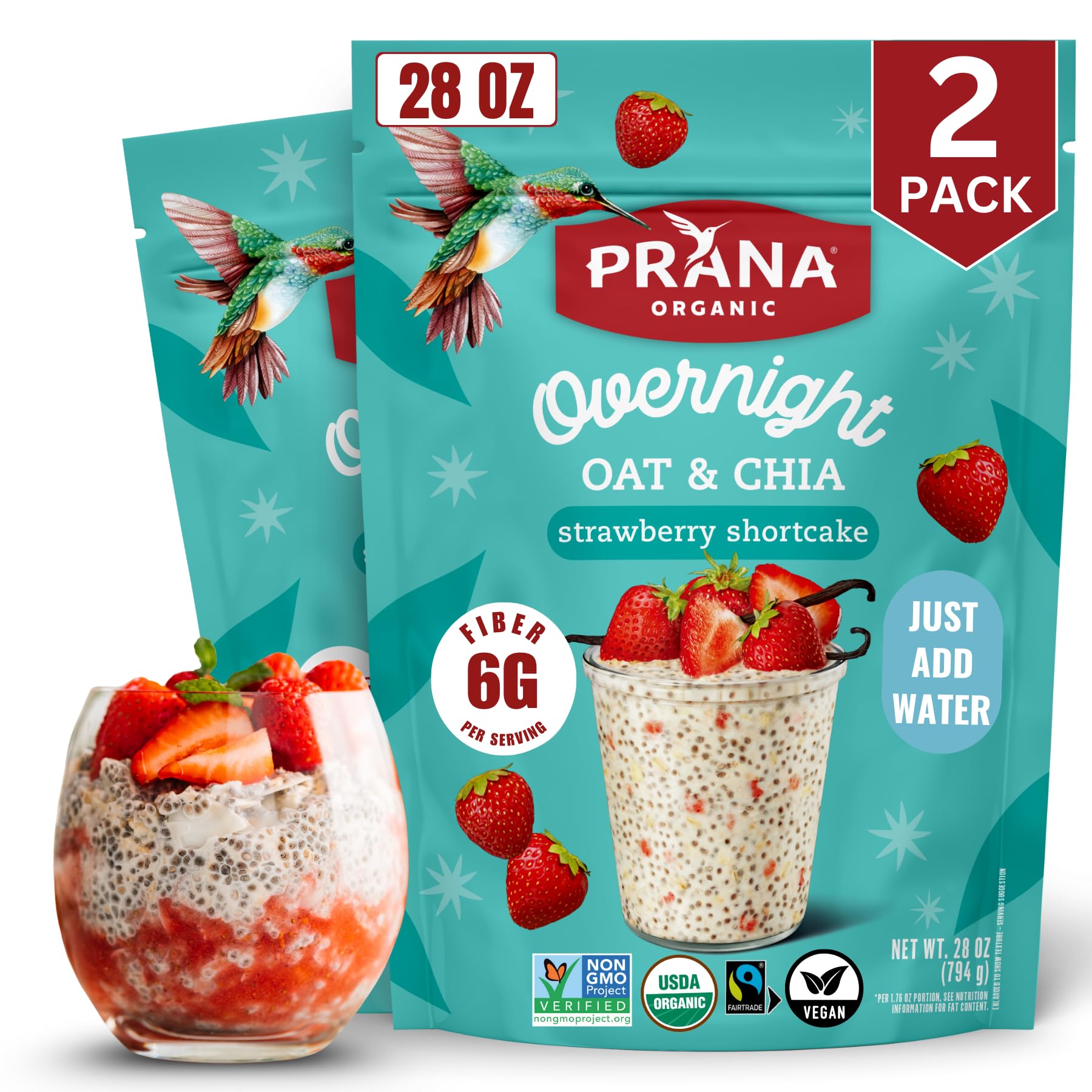 Prana Chialove en mesa de desayuno estilo de vida, opción vegana y nutritiva