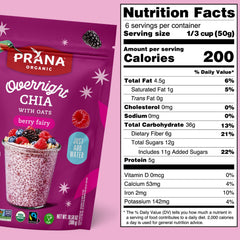 Prana mezcla lista en vaso refrigerada lista para comer, conveniencia matinera