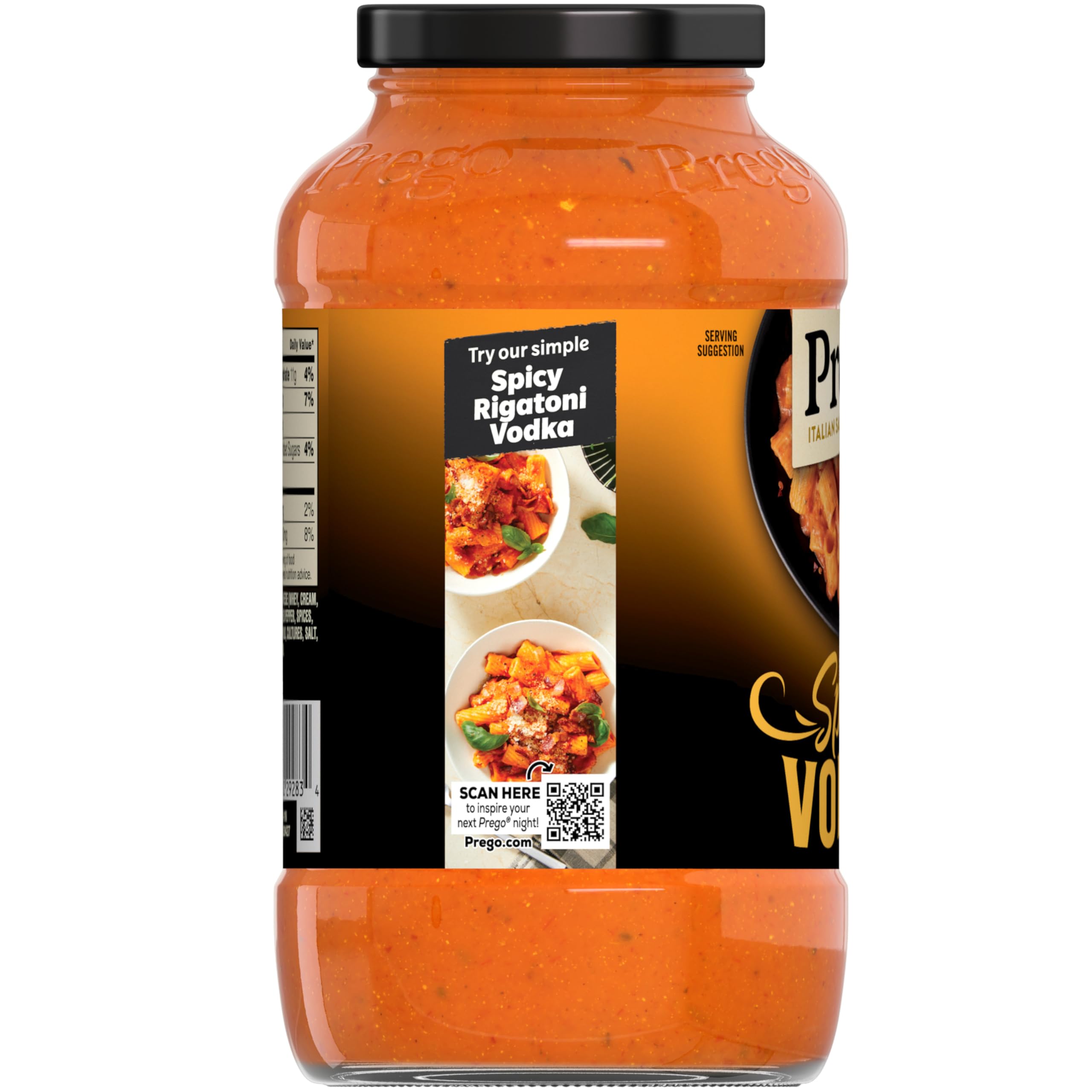 Prego frasco vacío reutilizado en encimera como envase práctico y sostenible