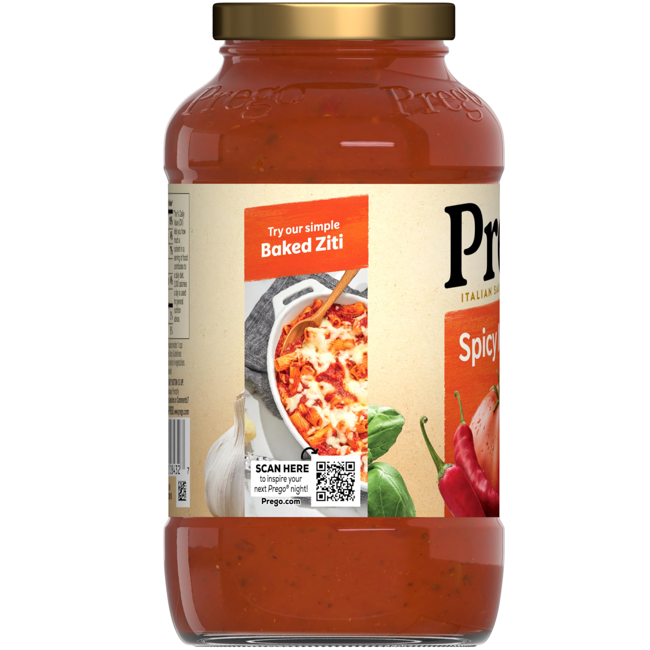 Prego plato de pasta servido con salsa mostrando presentación familiar