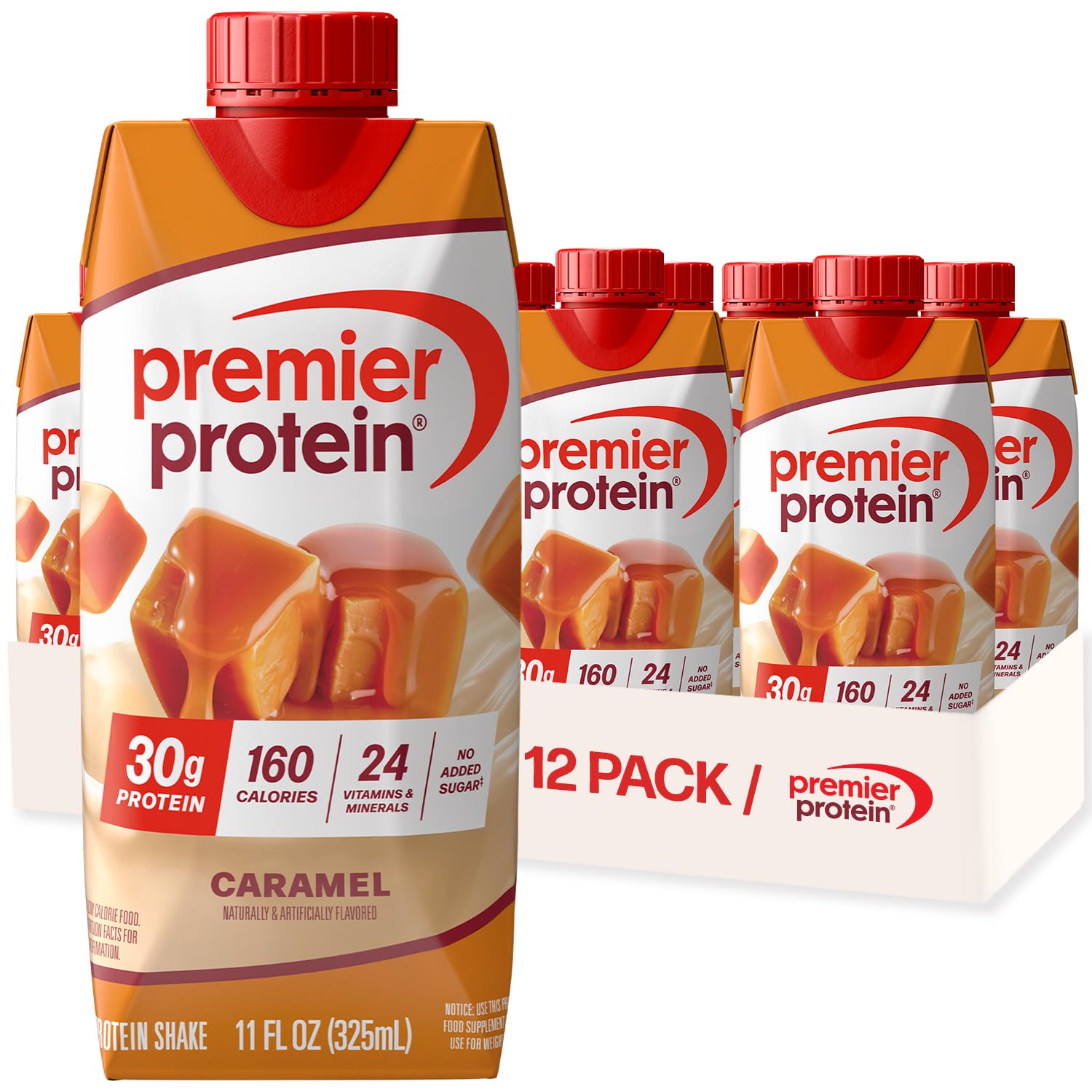 Premier Protein bote frontal mostrando envase y diseño atractivo para consumo rápido