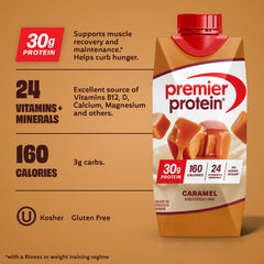 Premier Protein batido vertido mostrando textura cremosa y aspecto apetecible