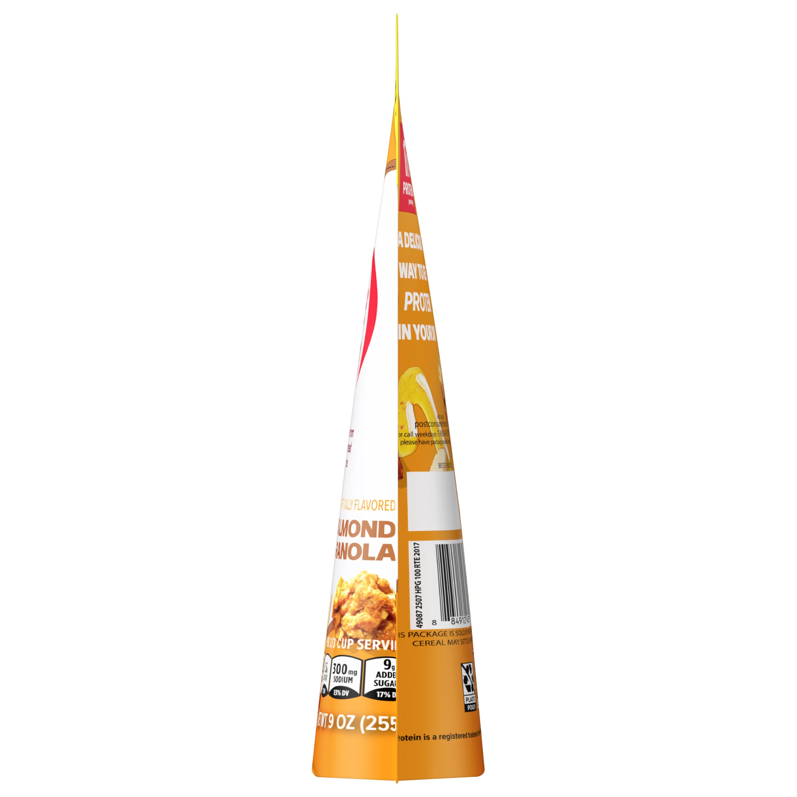 Premier Protein granola sobre yogur en cocina para un desayuno rápido
