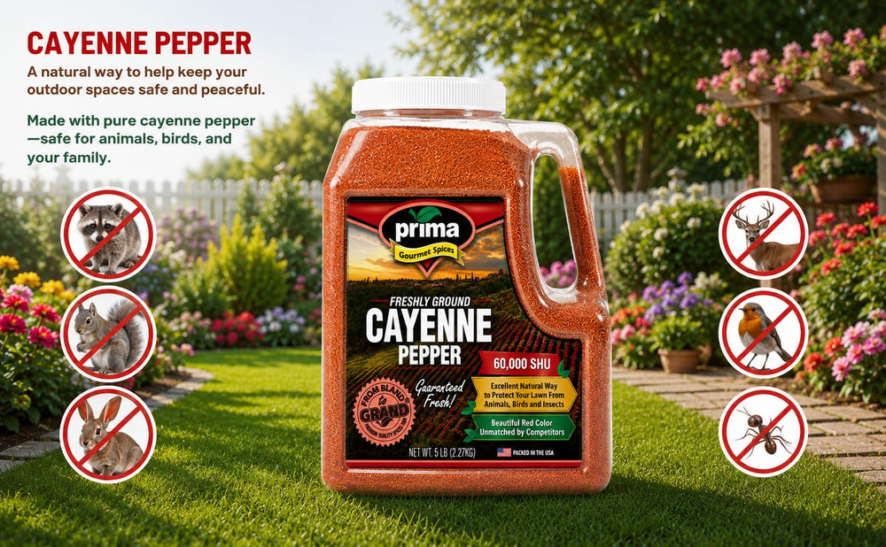 Prima Spice etiqueta con sellos Kosher y sin gluten, garantiza cumplimiento
