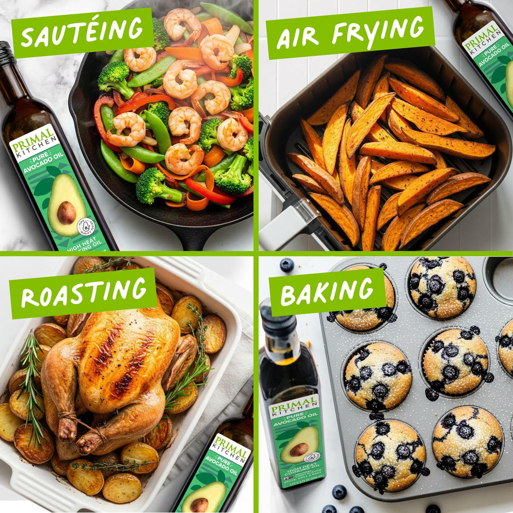 Primal Kitchen comparativa de tamaño de la botella para referencia