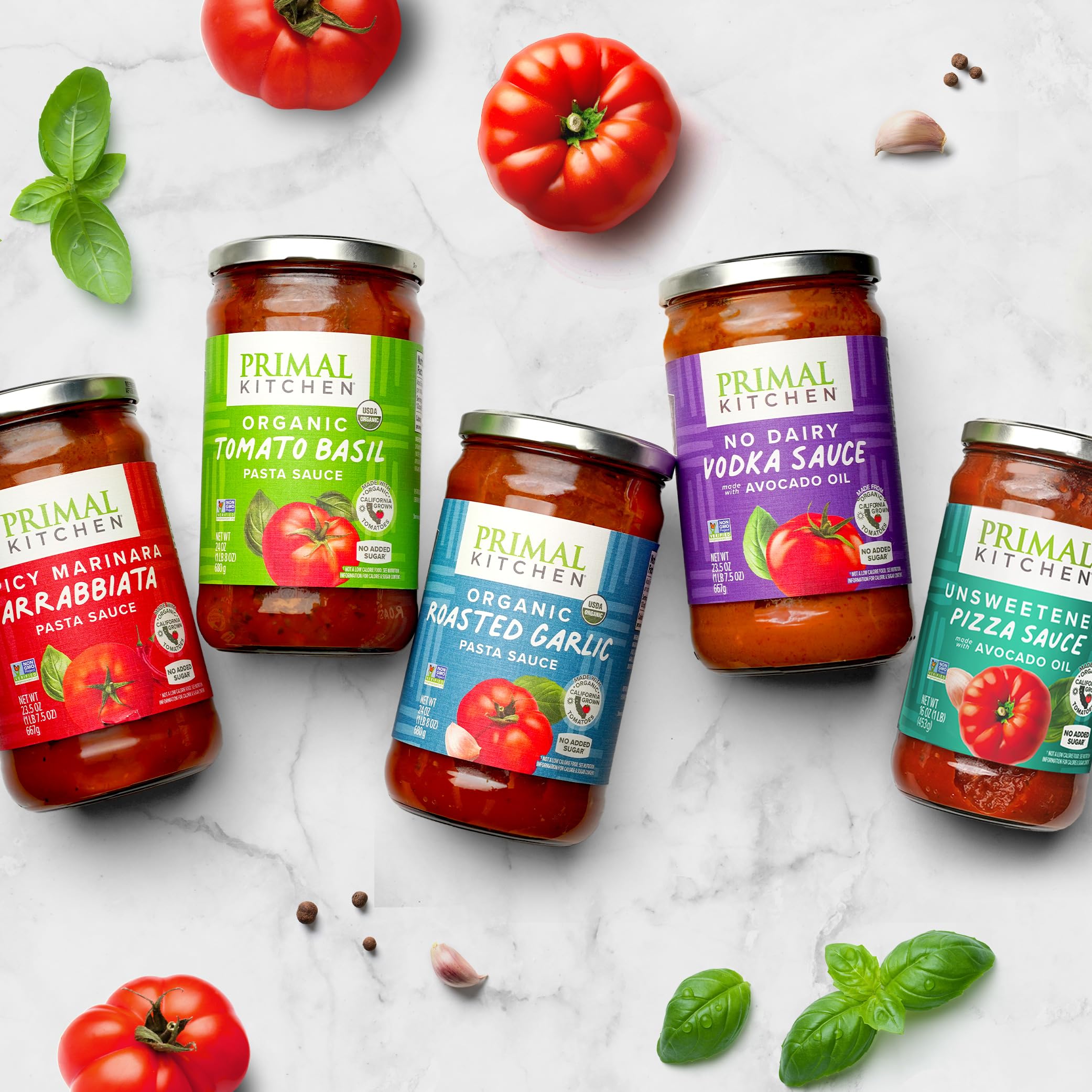 Primal Kitchen etiqueta con ingredientes naturales y certificaciones claras