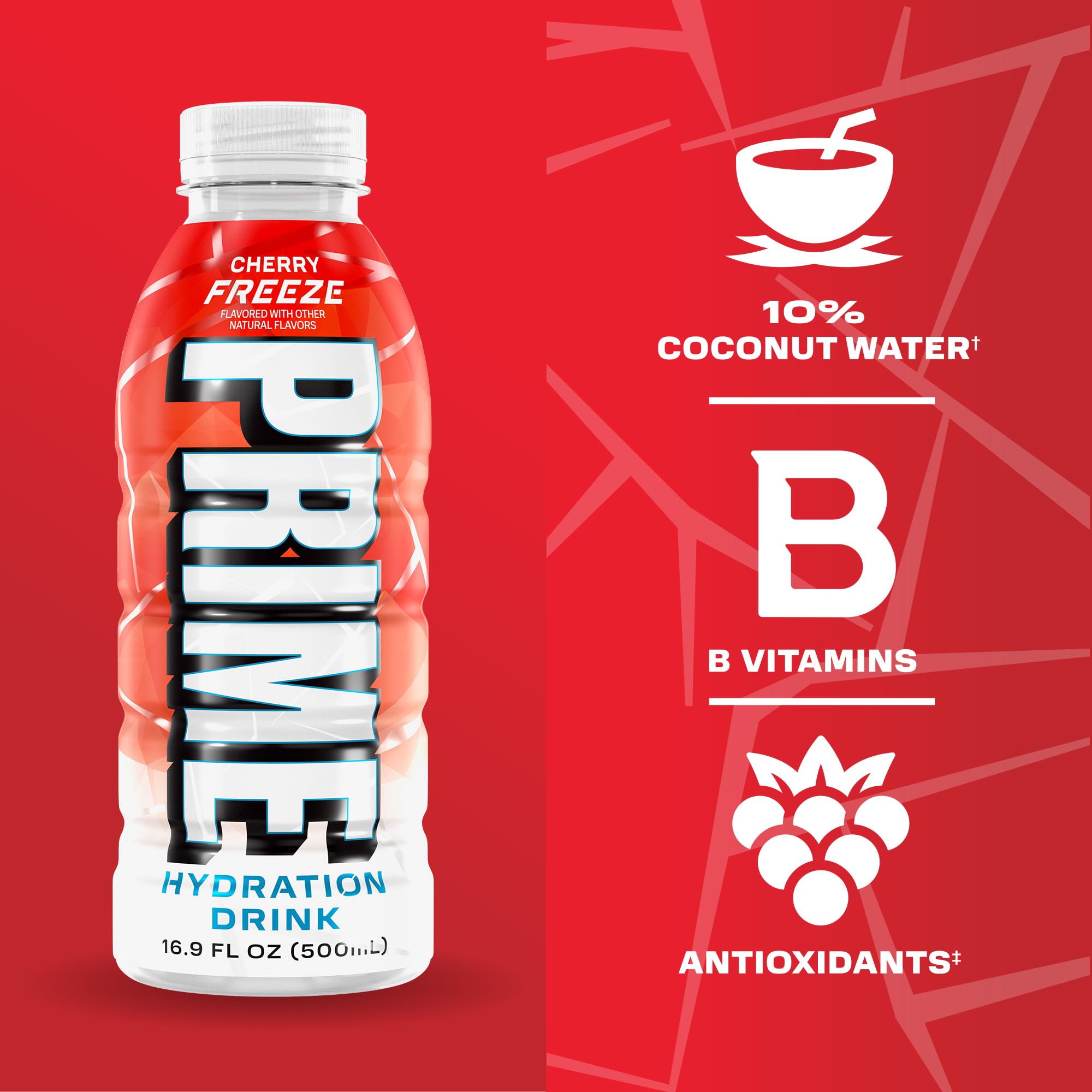 PRIME HYDRATION mano sosteniendo lata para hidratación en movimiento
