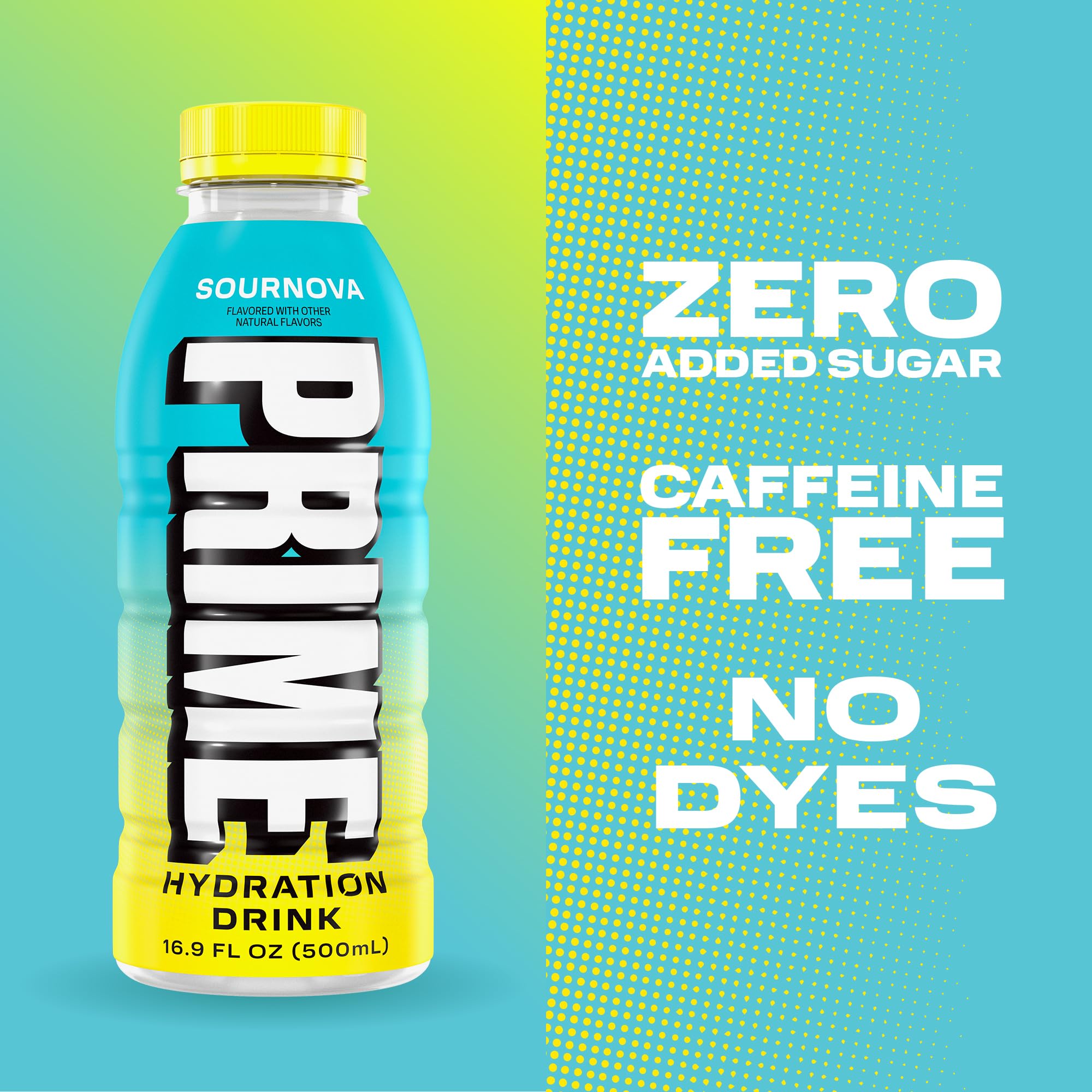 PRIME HYDRATION comparación de tamaño de la botella y conveniencia