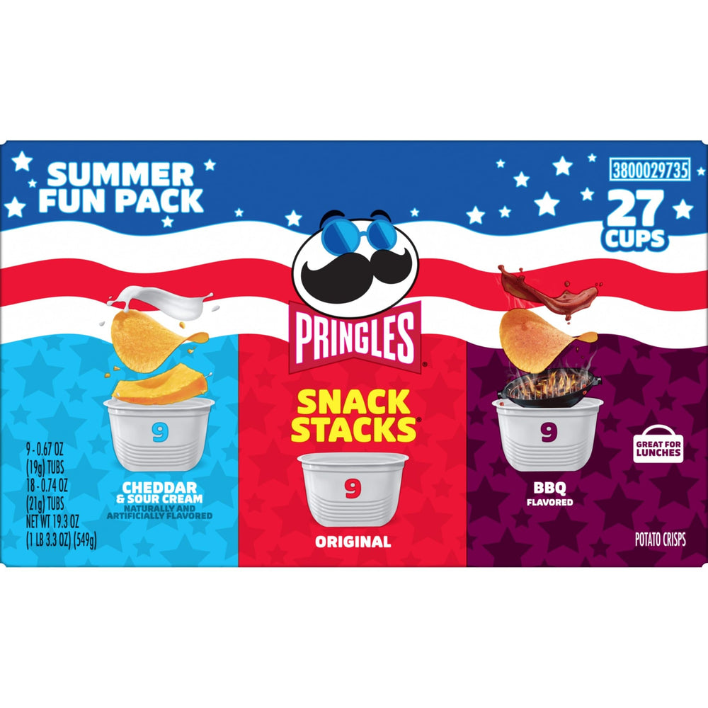 Pringles tres sabores juntos: Cheddar & Sour Cream, Original, BBQ, elección variada