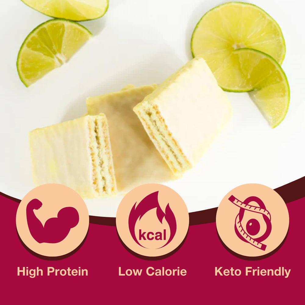 ProtiDIET oblea abierta mostrando relleno cremoso para un snack proteico