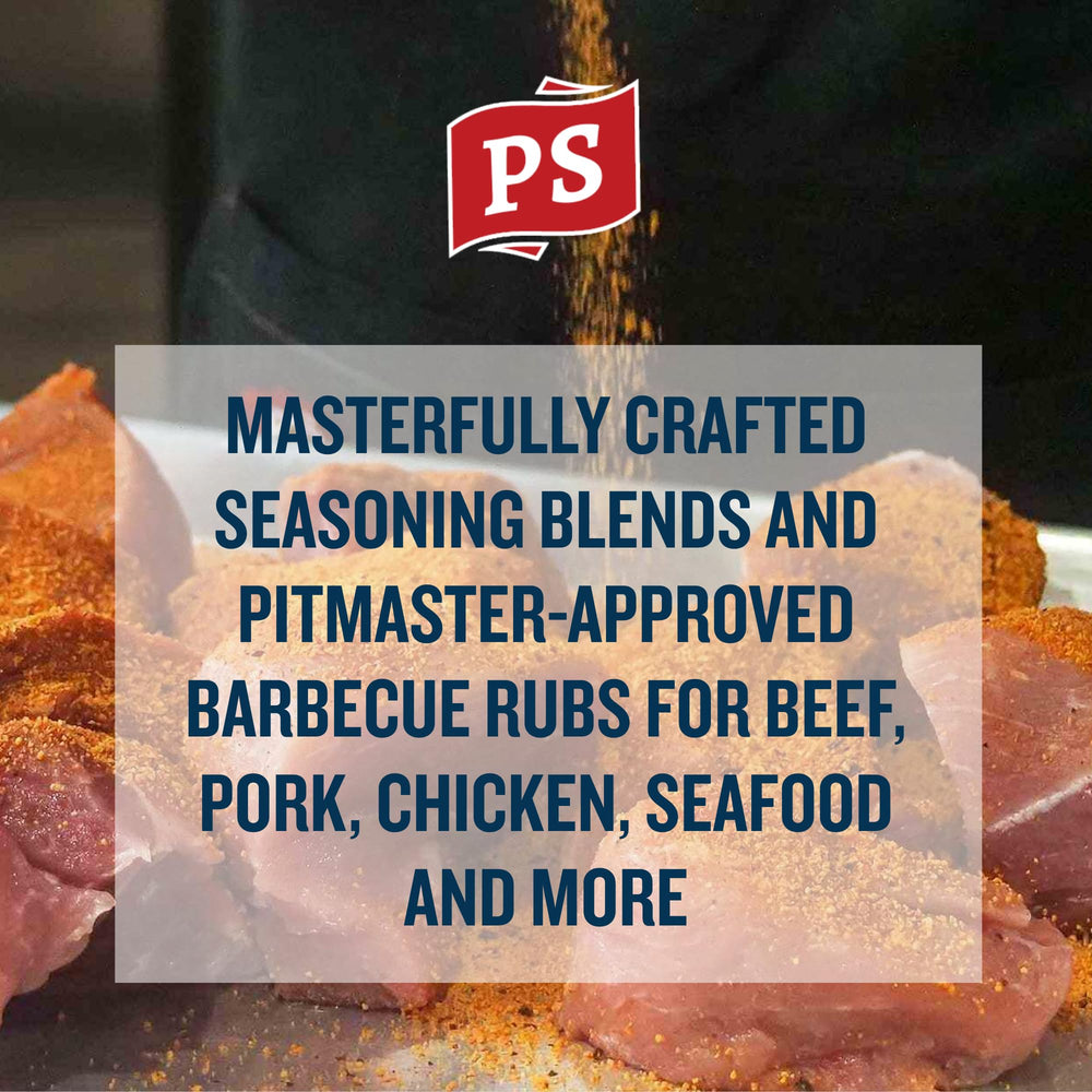 PS Seasoning en mesa de barbacoa transmite ambiente de reunión y sabor