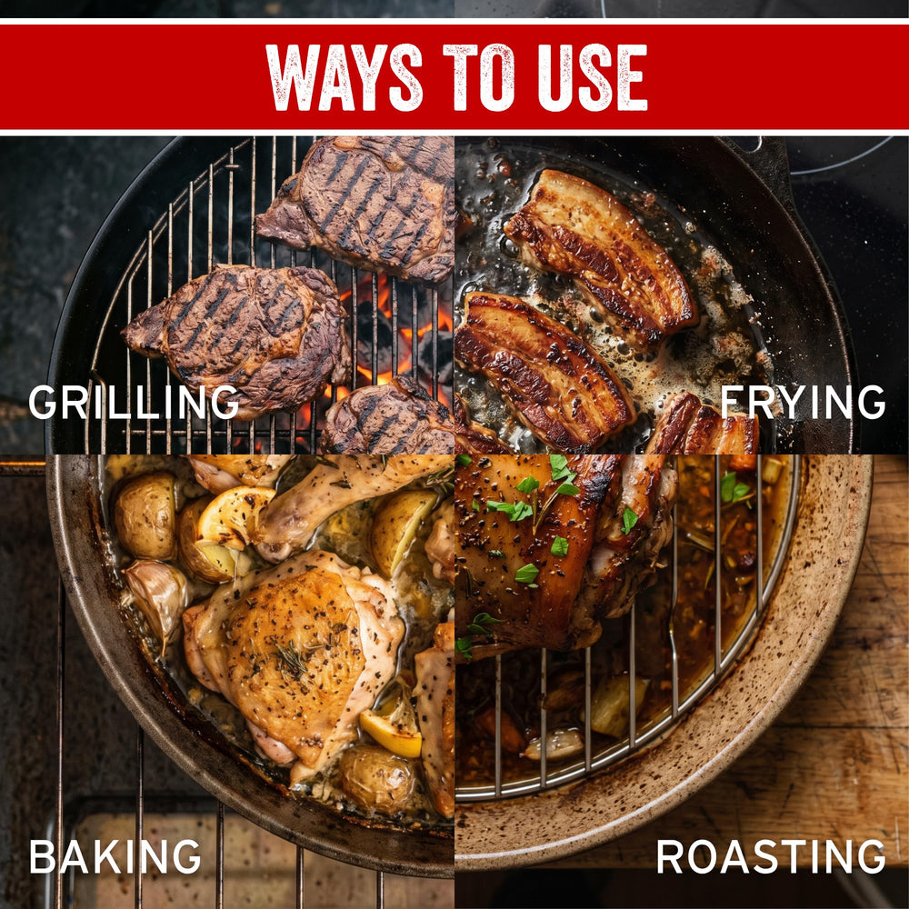 PS Seasoning sobre chuletas en parrilla aporta caramelización y aroma
