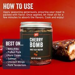 PS Seasoning Cherry Bomb aplicado en costillas con corteza apetecible y sabor realzado