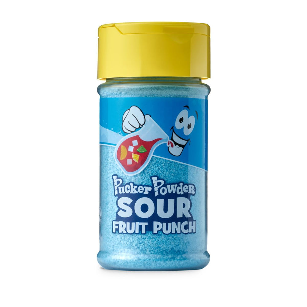 Pucker Powder borde de cóctel escarchado con Green Apple aportando acidez y color