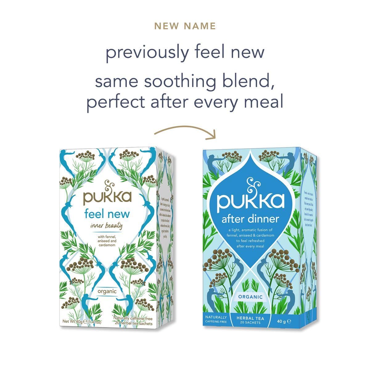 Pukka sobre reciclable abierto preservando aceites esenciales