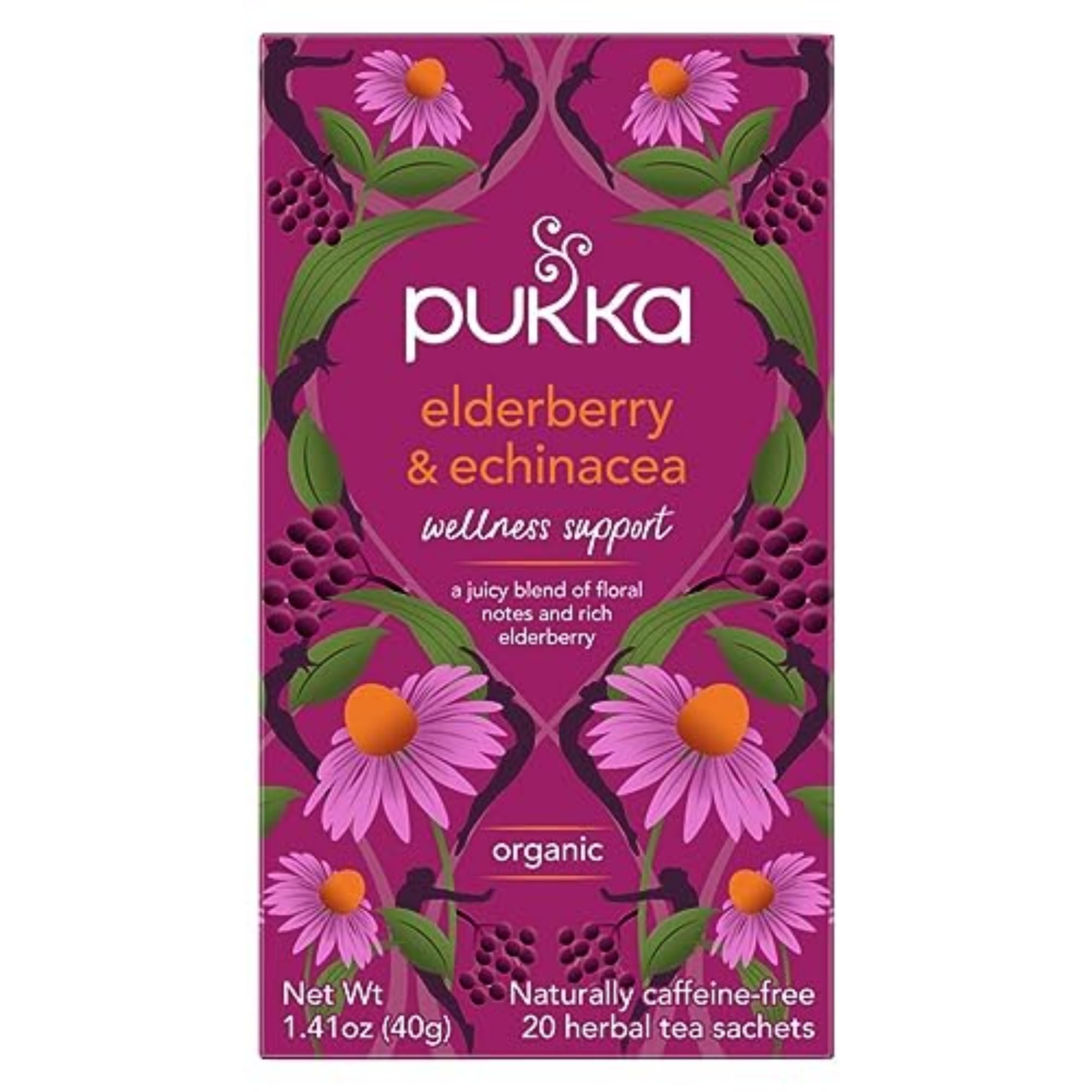 Pukka mezcla de hierbas y hojas en primer plano con textura aromática