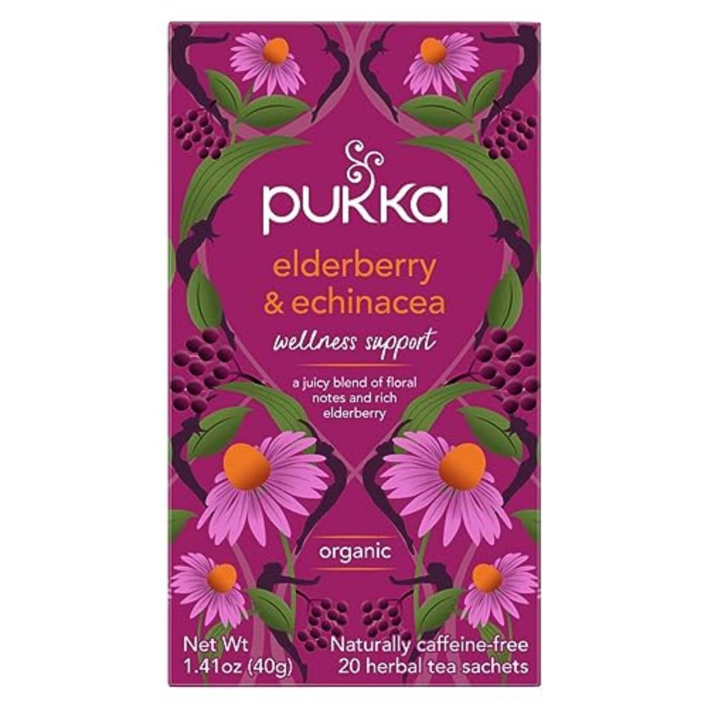 Pukka mezcla de hierbas y hojas en primer plano con textura aromática