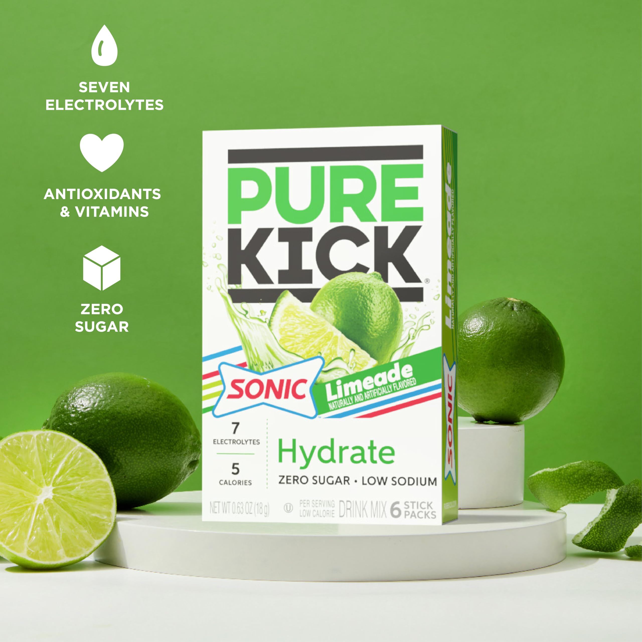 Pure Kick detalle de la etiqueta resaltando ingredientes y beneficios
