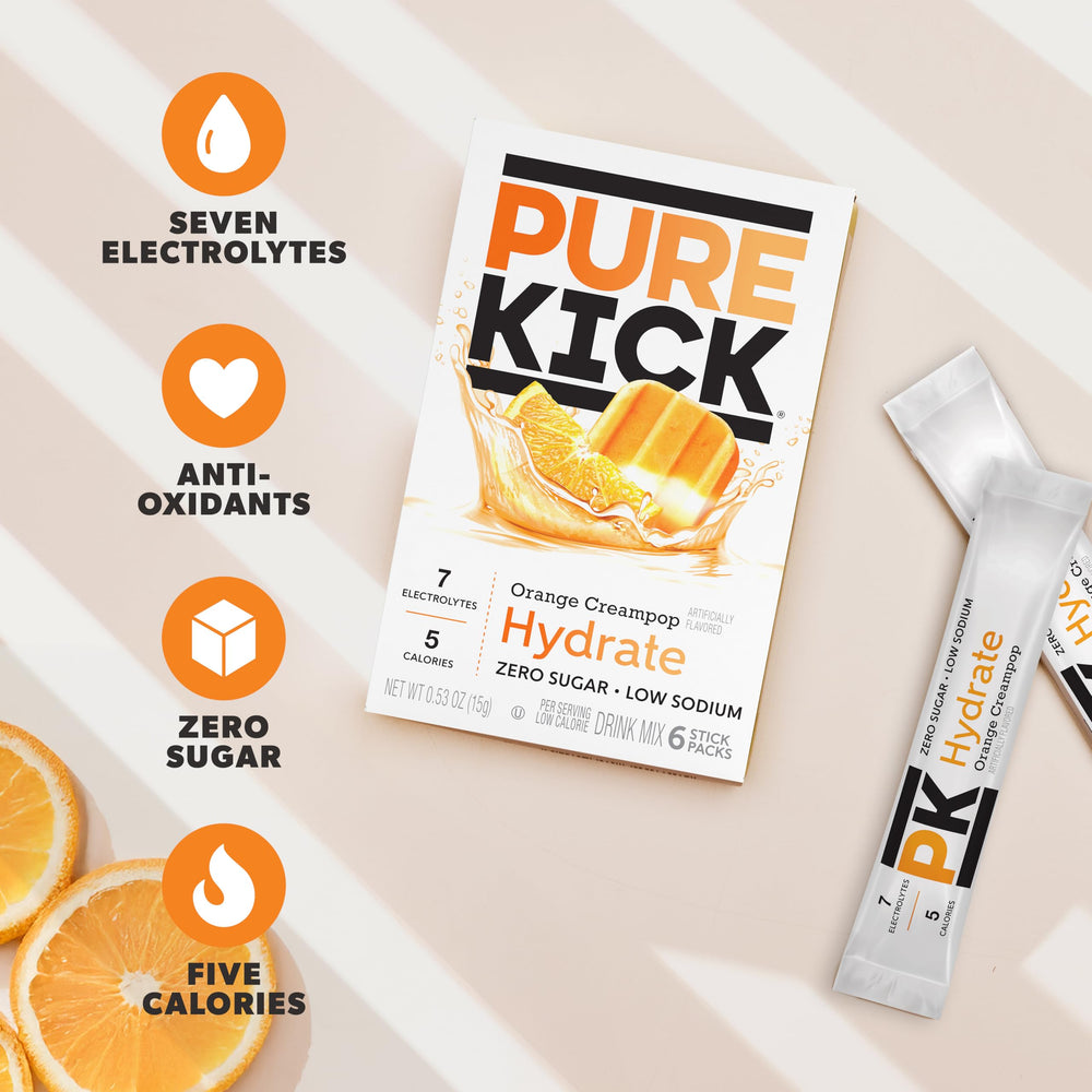 PURE KICK mezcla disolviéndose en botella que muestra rápida disolución