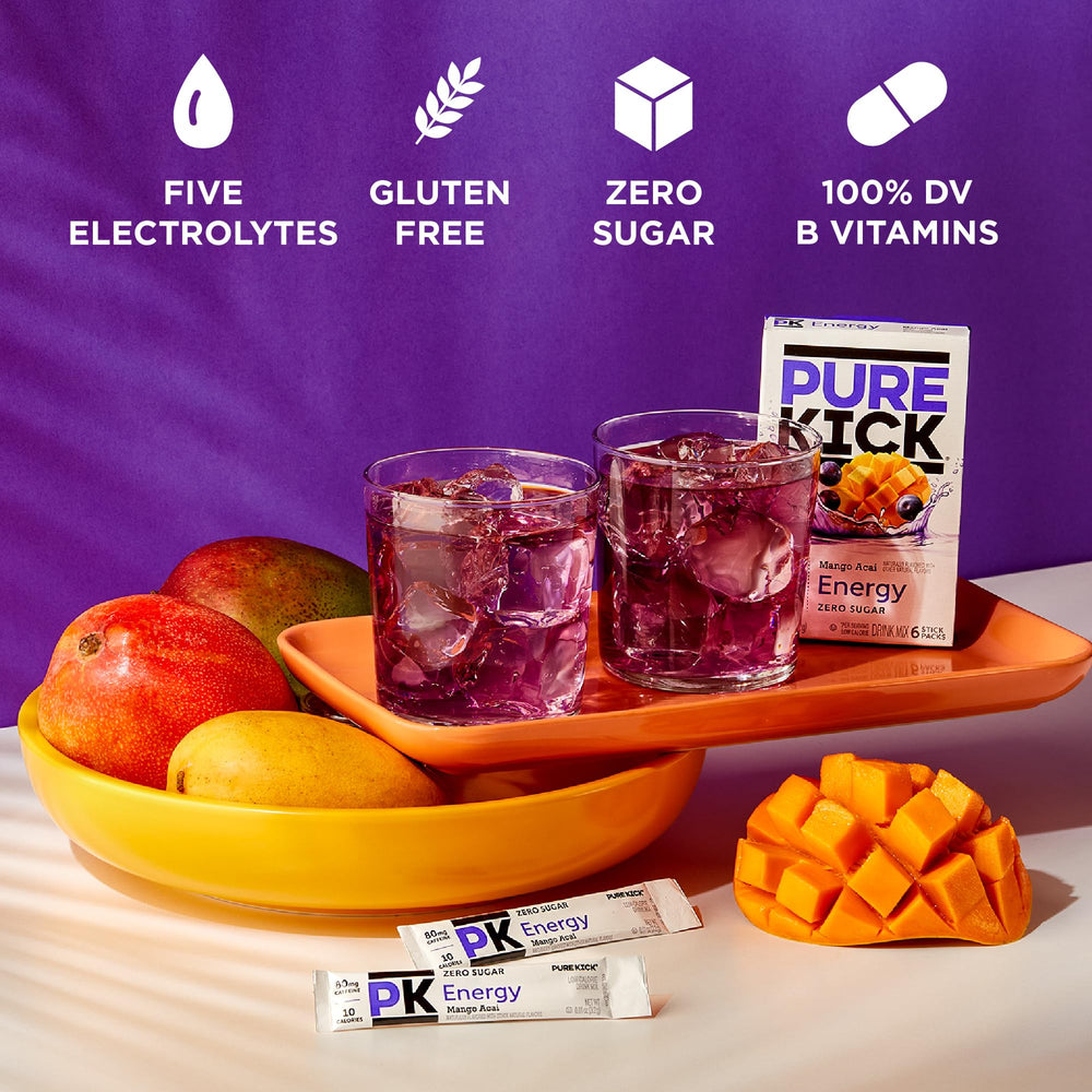PURE KICK bebida preparada en botella con hielo, refrescante y baja en calorías