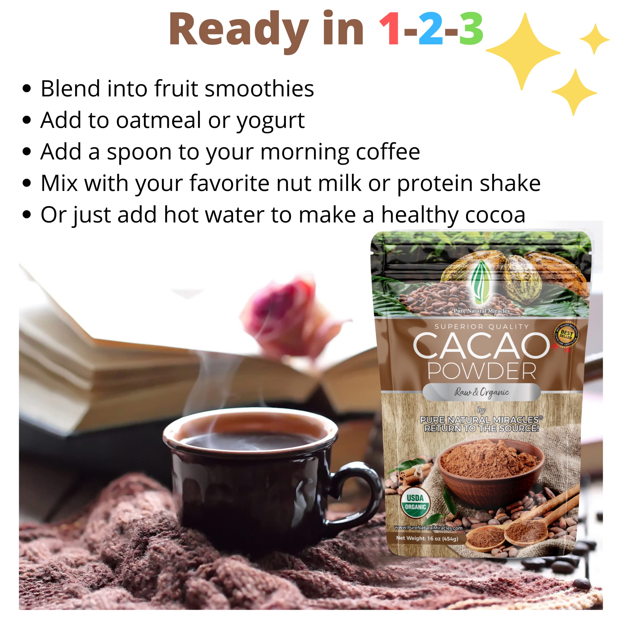 Pure Natural Miracles paquete 2 lb para comparar tamaño, compra conveniente