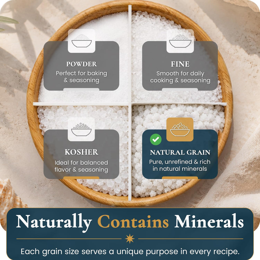 Pure Sea Salts sal espolvoreada sobre filete realzando sabor y presentación